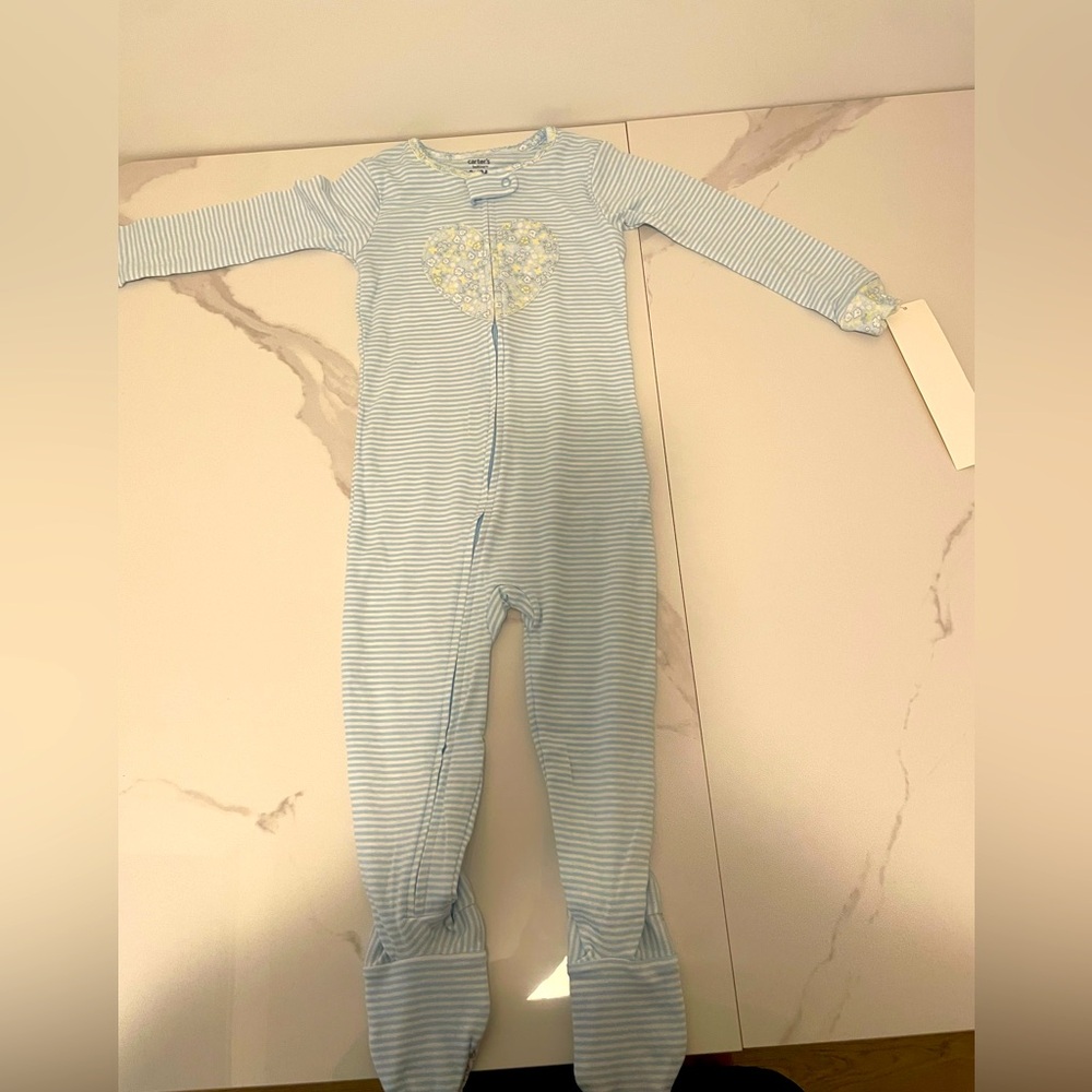 Carter’s Blue Striped Kids One Piece Sleeper